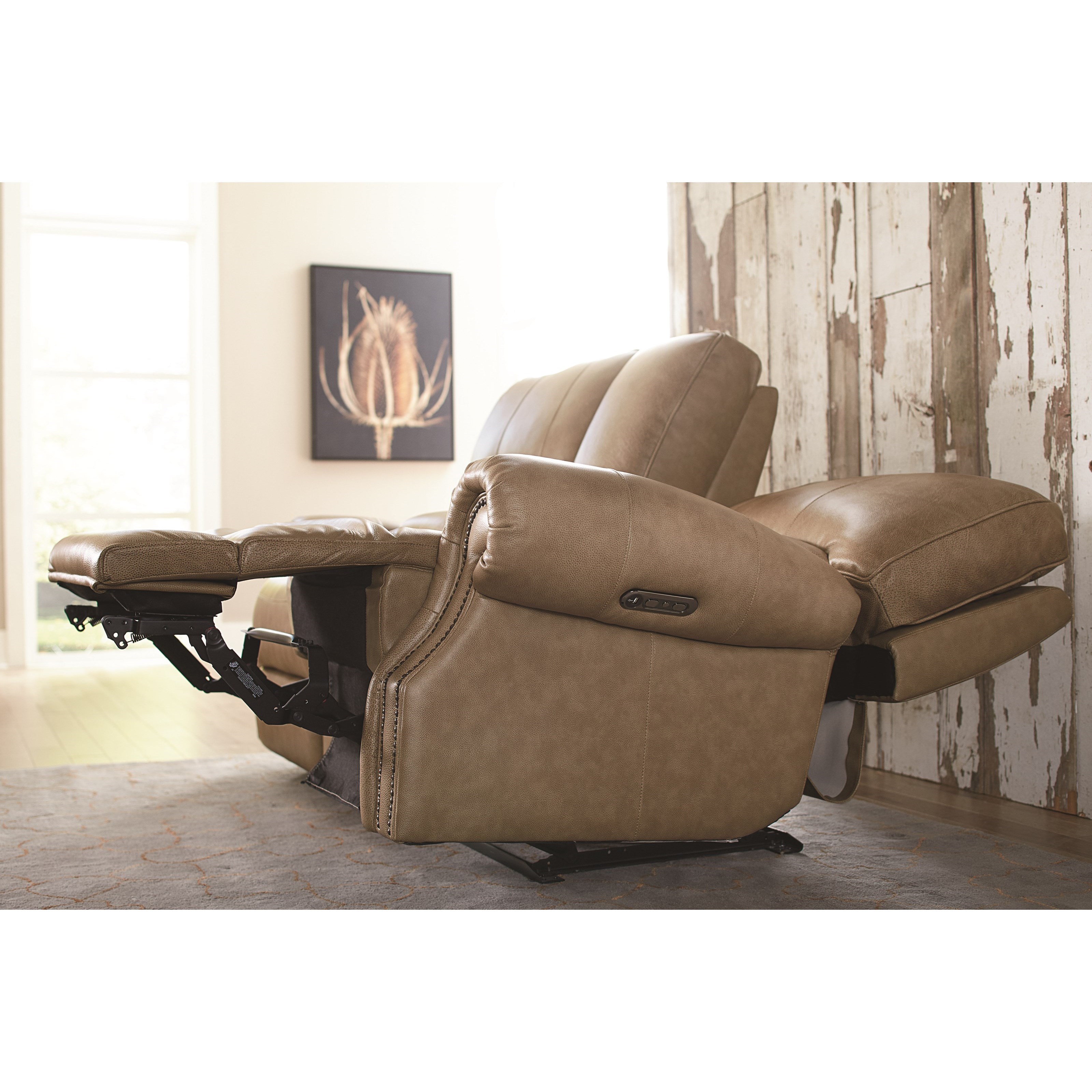 Bassett Prescott Transitional Power Motion Loveseat with USB Charging